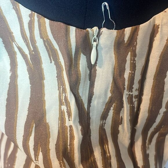 BNWT - BACKYARD ROSES RYDER MINI BROWN ZEBRA PRINT DRESS - Picture 7 of 11